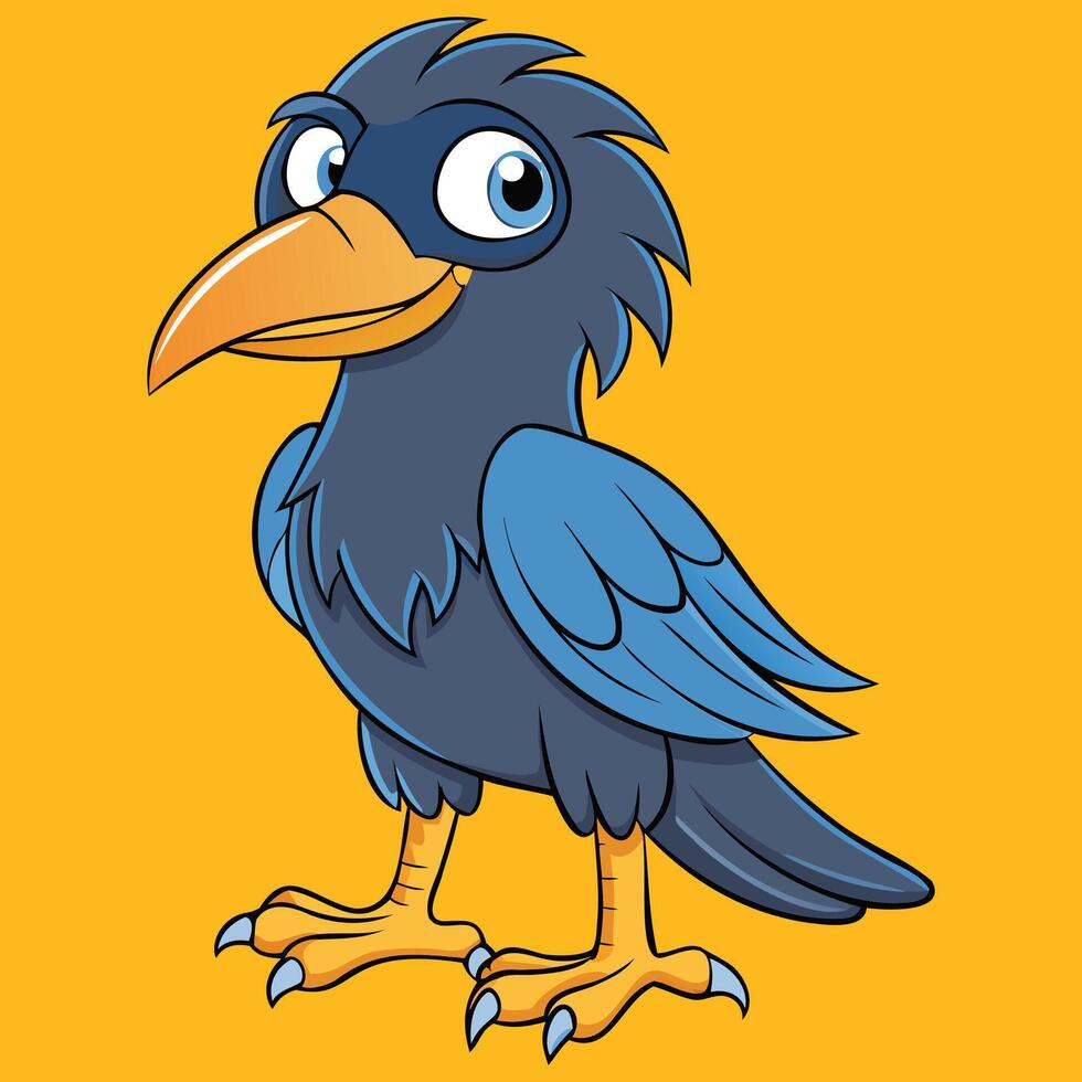 Dark Raven Bird Design vector
