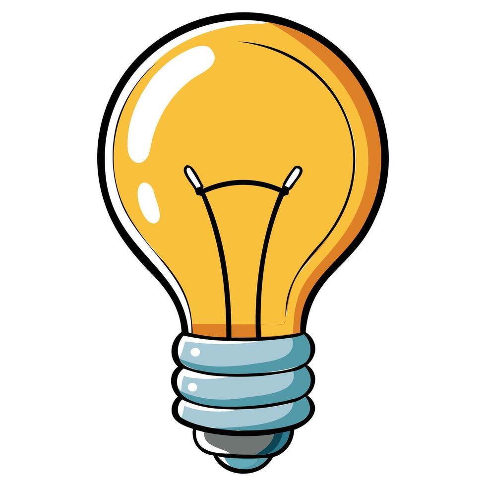 Classic Bulb with Radiance Art vector