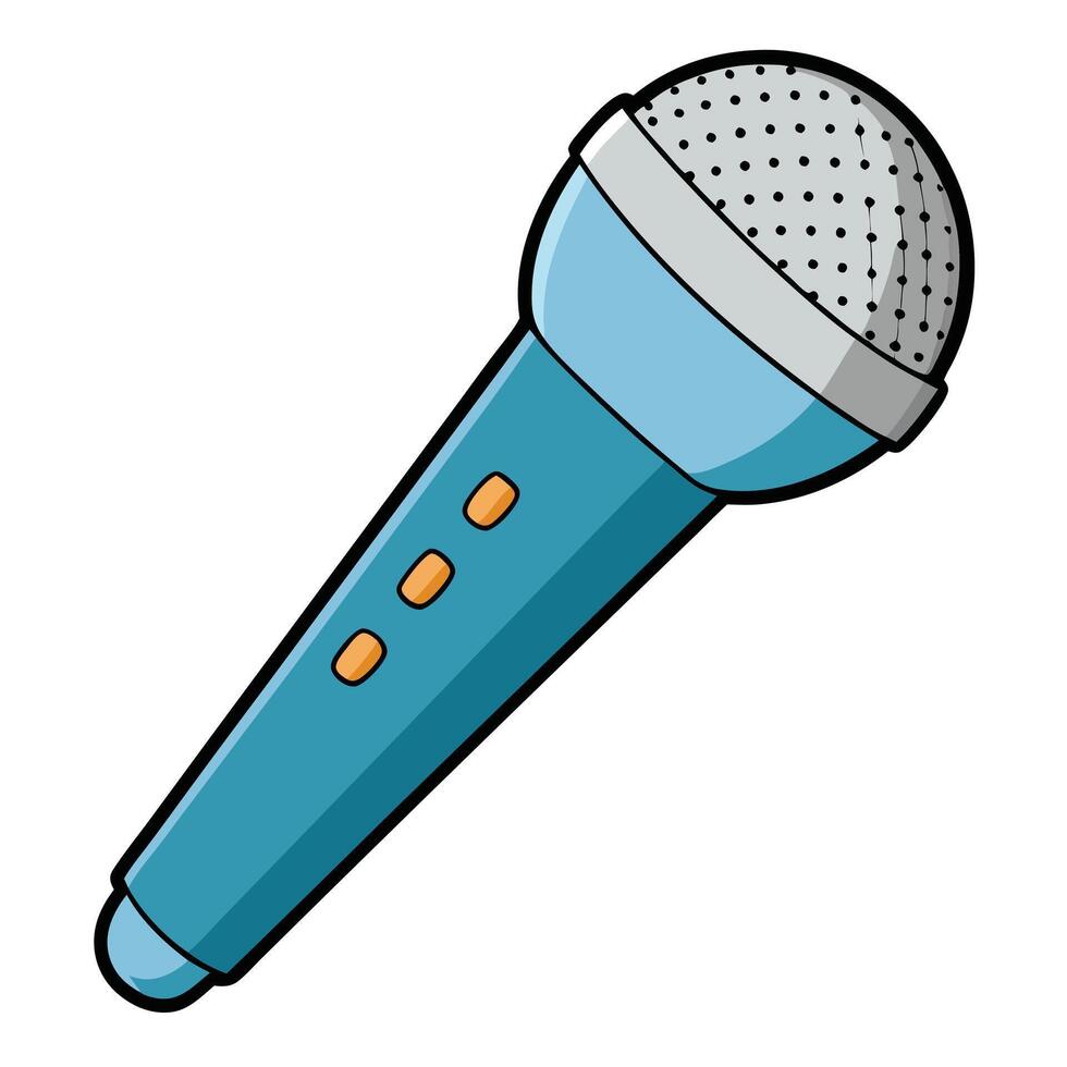 Music Microphone in Flat Style vector