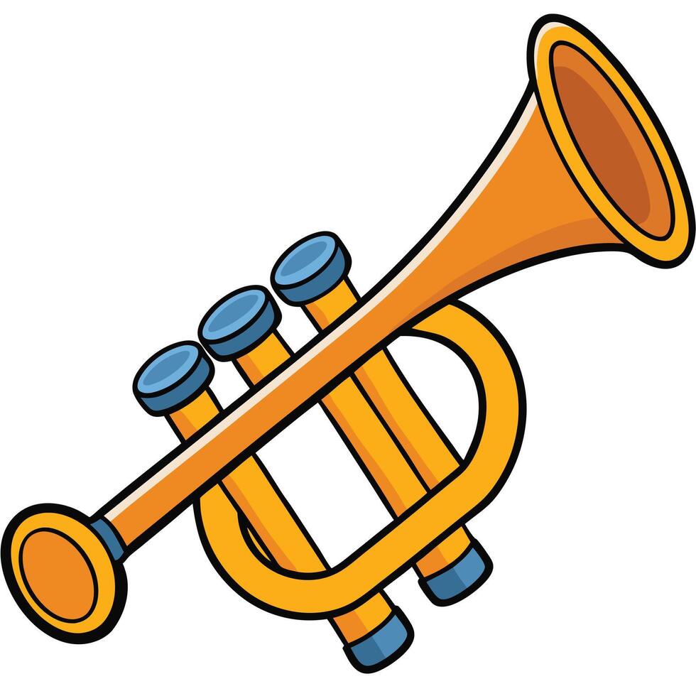 Colorful Trumpet in Flat Style vector