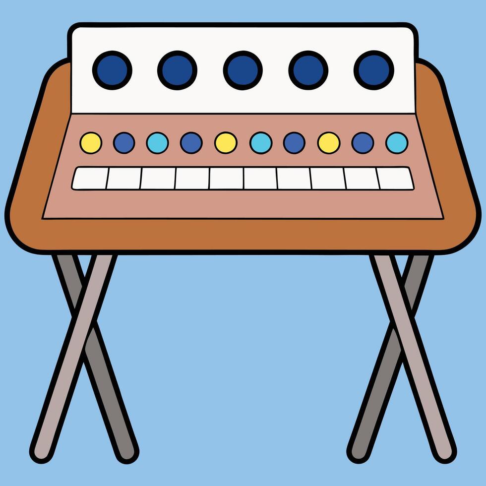 Flat Style Synthesizer for Infographic Use vector
