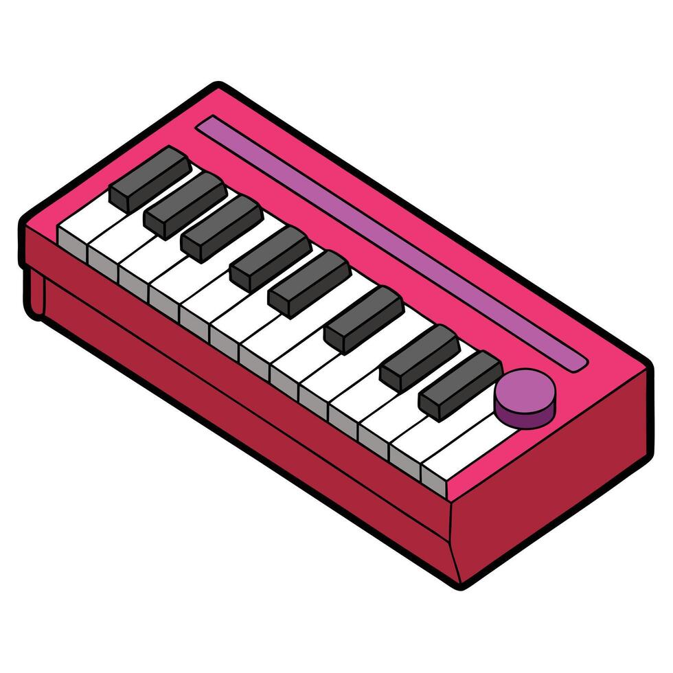 Flat Electronic Music Instrument Synthesizer vector