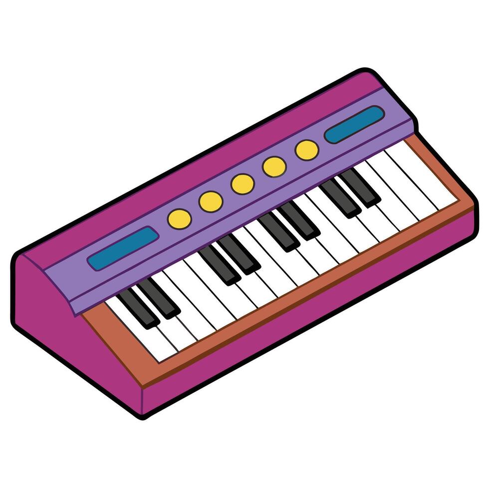 Electronic Synthesizer Flat Style vector