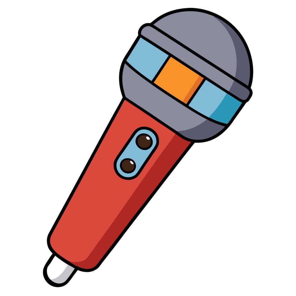 Flat Microphone Icon for Infographics vector