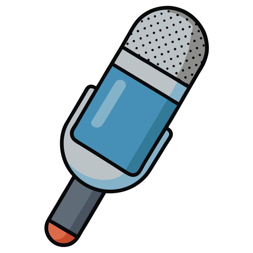 Flat Microphone for Radio Projects vector