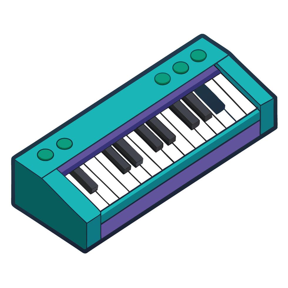 Flat Synthesizer with Clean Lines vector