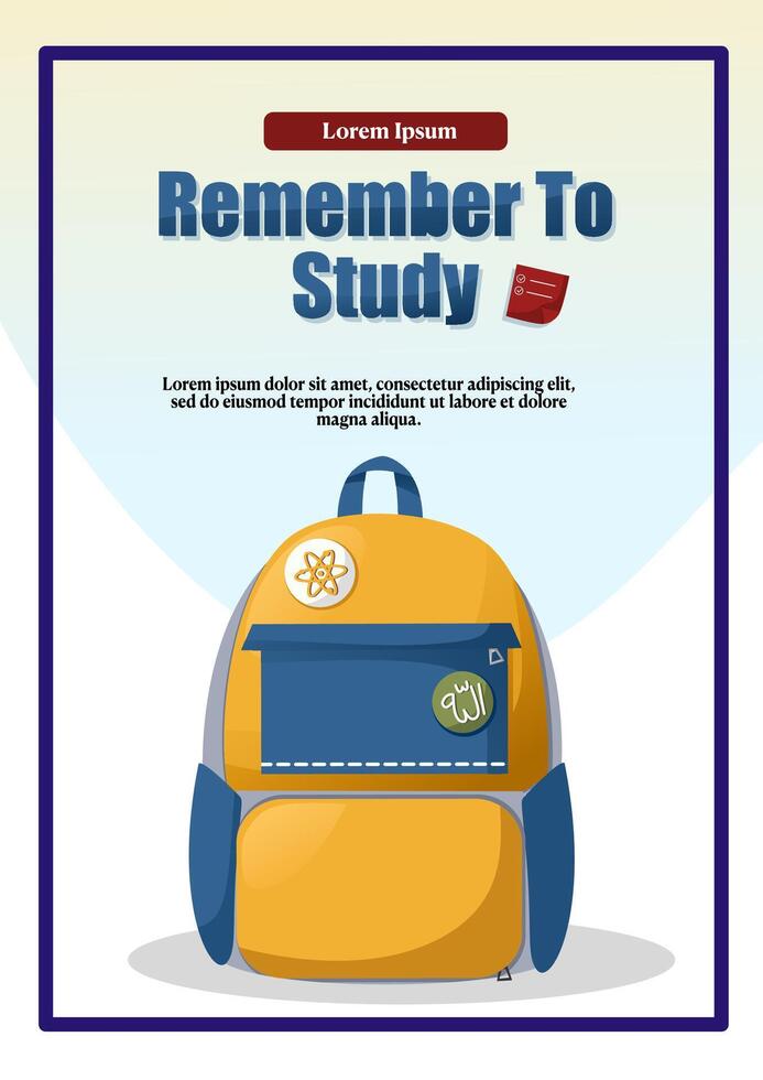Flyer A4 of study vector