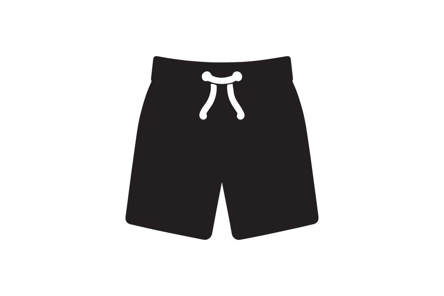 A black shorts with a white drawstring vector