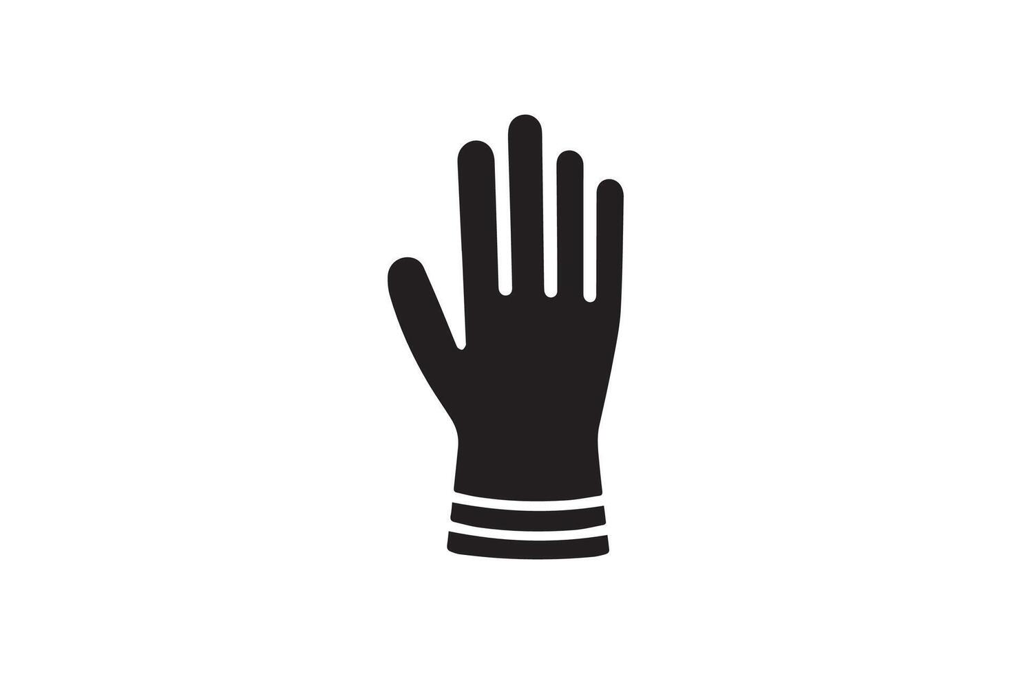 A black glove icon on a white background vector