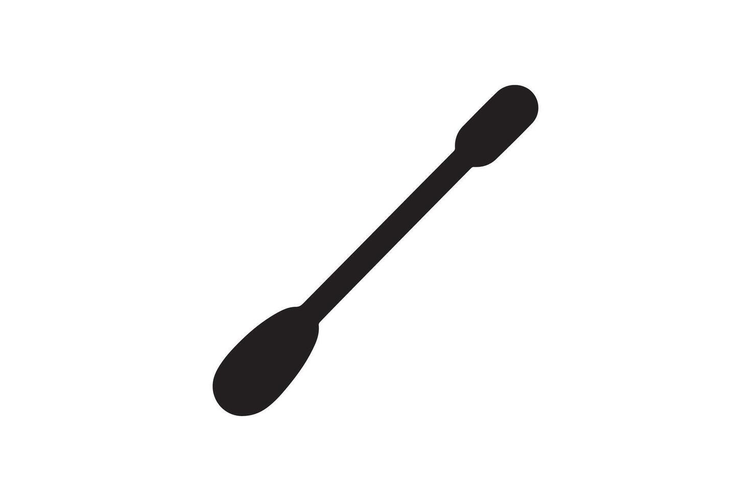 A black and white illustration of a spoon vector