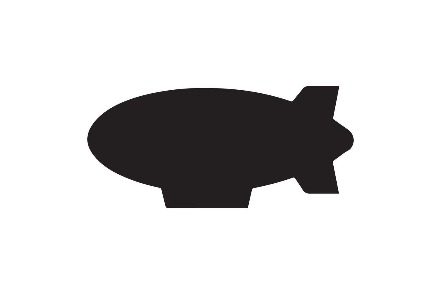 A black and white silhouette of a balloon vector