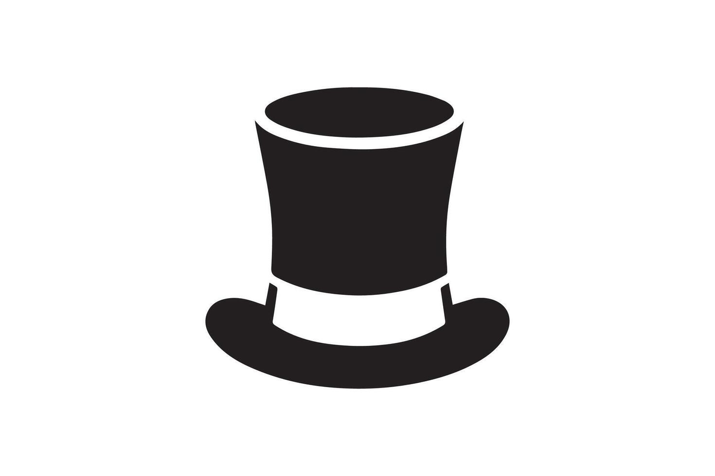 Top hat icon in simple style on white background vector