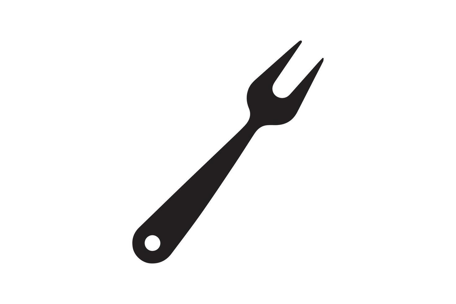 Fork icon illustration on white background vector