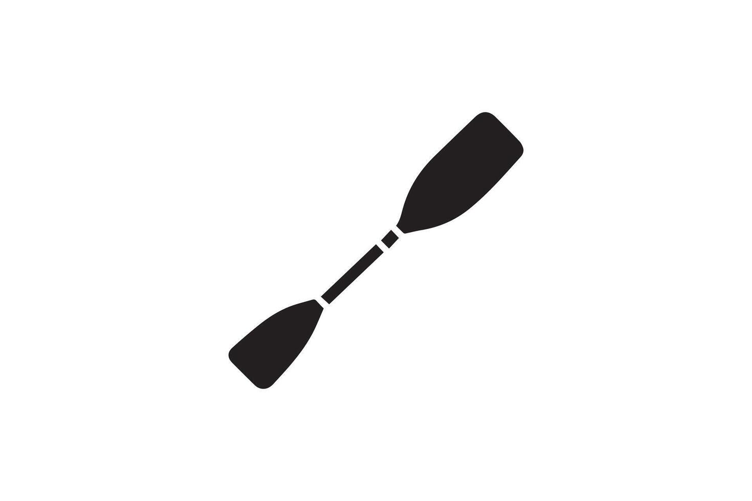 A black and white image of a paddle on a white background vector