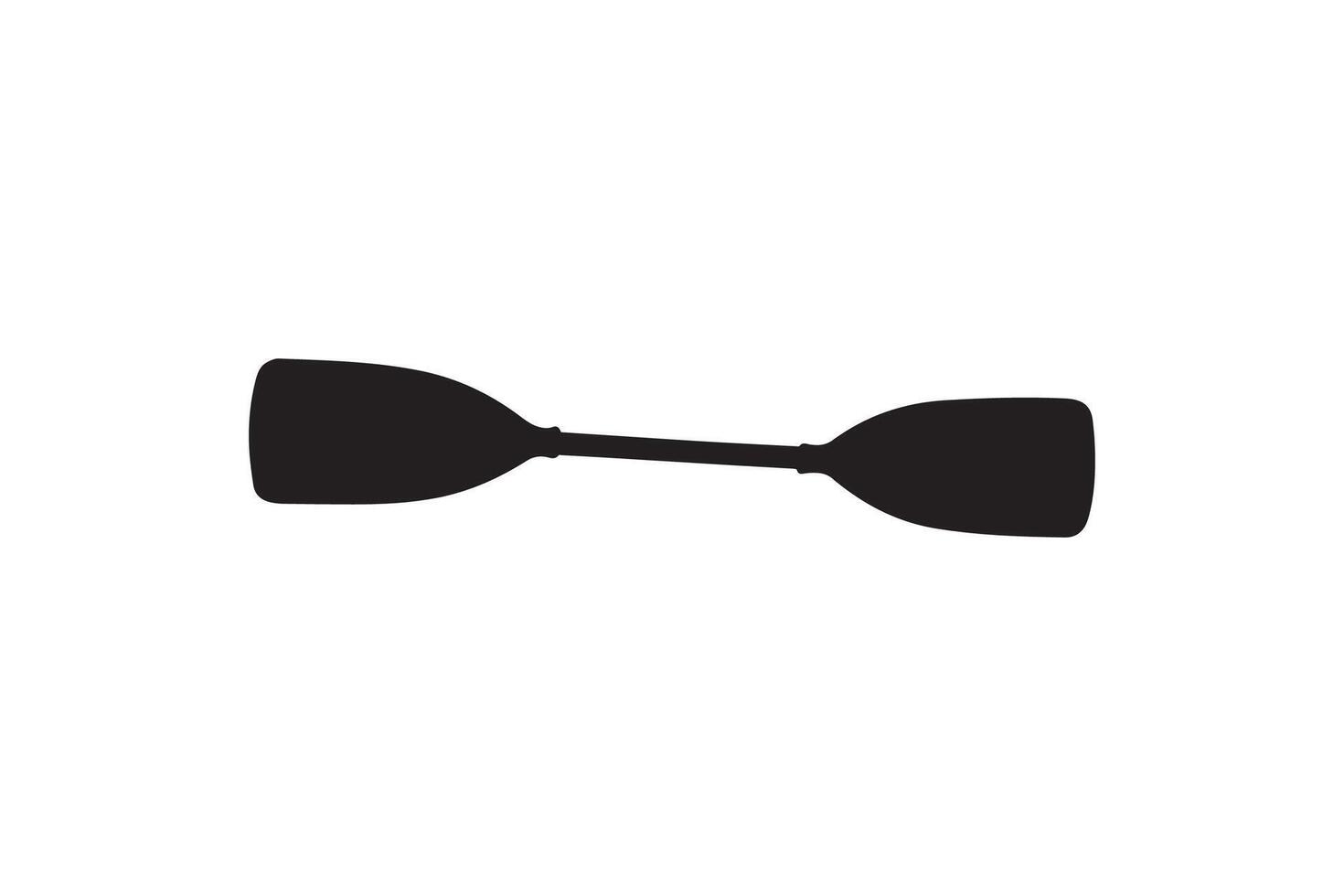 A paddle is shown in black on a white background vector