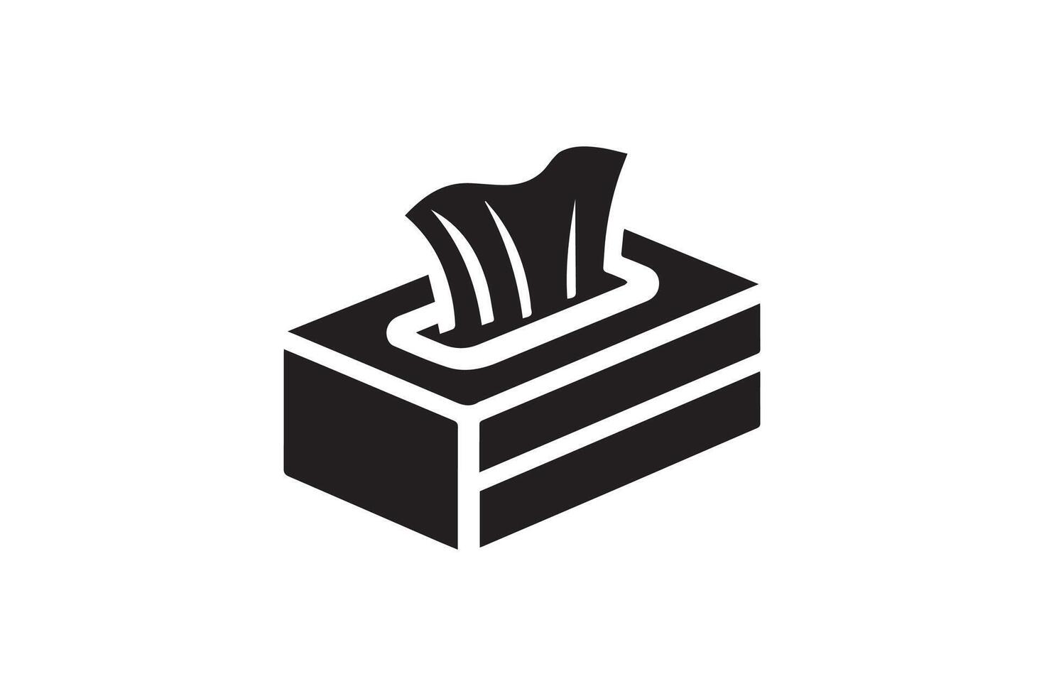 A black and white image of a box with a toothbrush inside vector