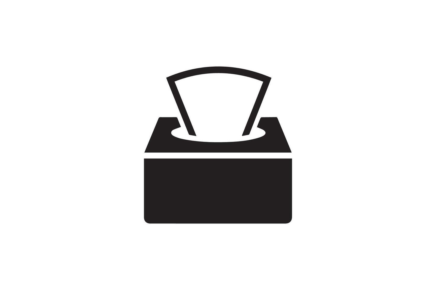 A black and white image of a toilet paper dispenser vector