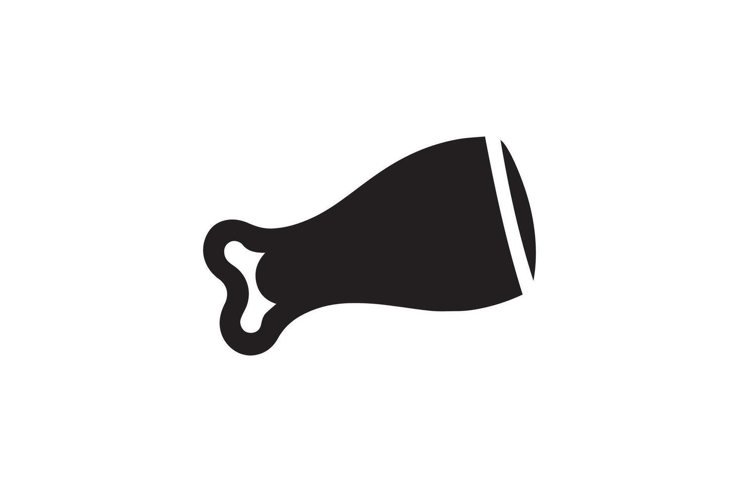 A black and white icon of a horn vector