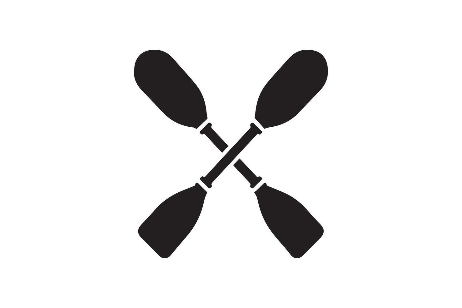 Crossed oars icon illustration vector