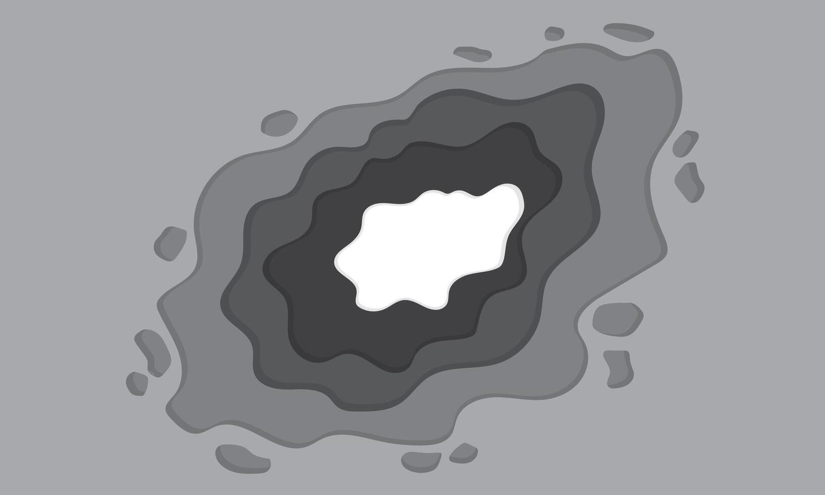 Caucasus map in paper cut style. 3D abstract background with cut out shapes vector