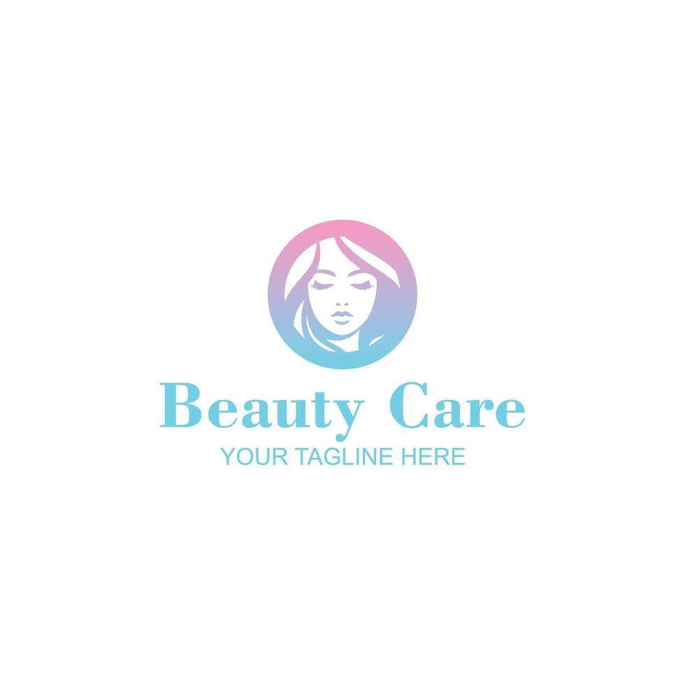 logo design for brand identity or beauty care with creative illustration vector