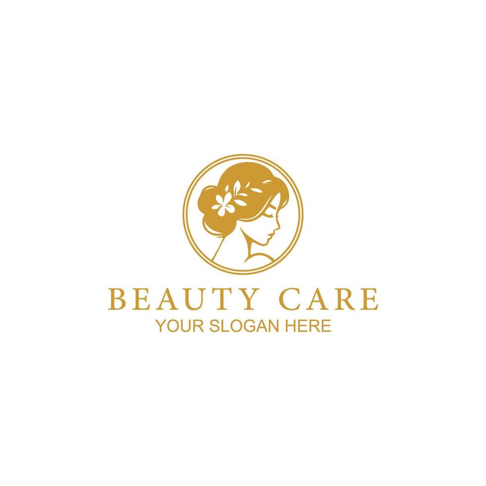 logo design for beauty product identity with creative illustration vector