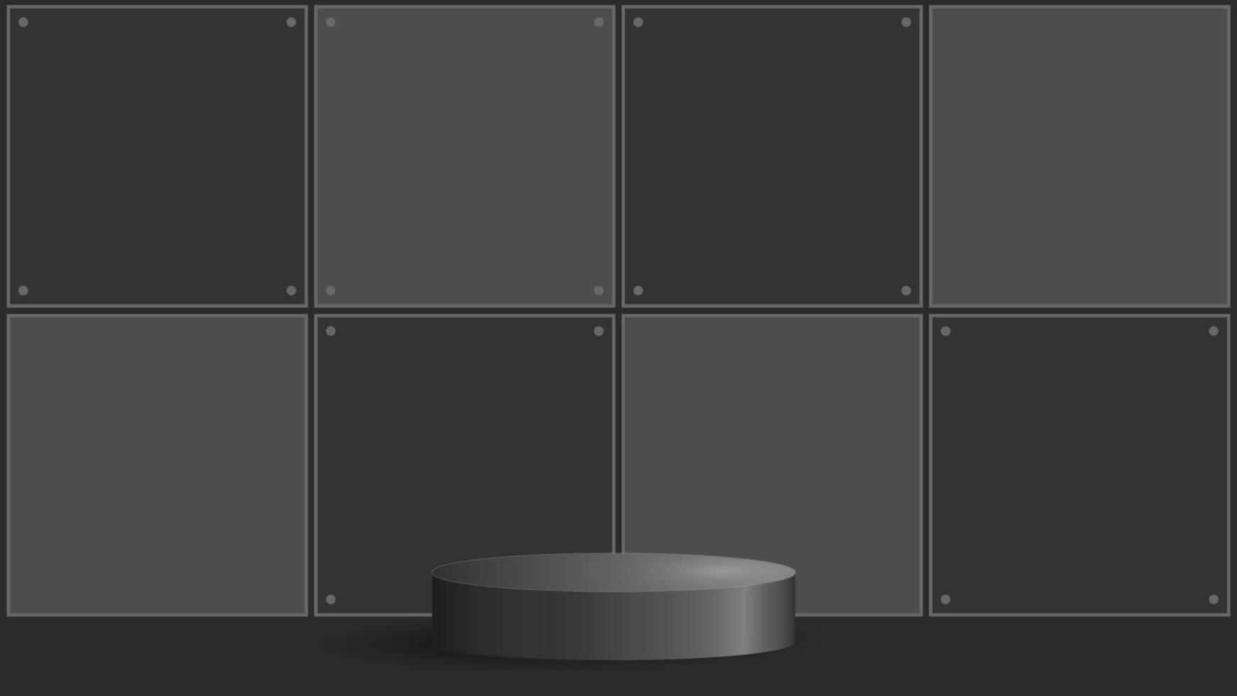 dark grey podium product display design vector
