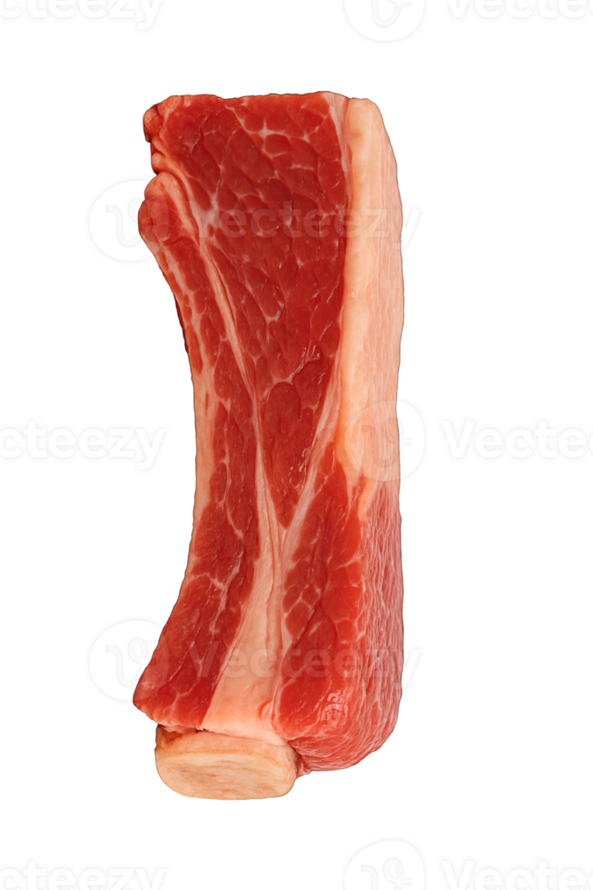 Raw Beef Rib Cut Isolated on Transparent Background, png