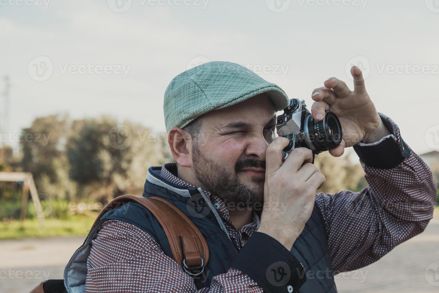 Photographer Taking Sun Photos At The Park