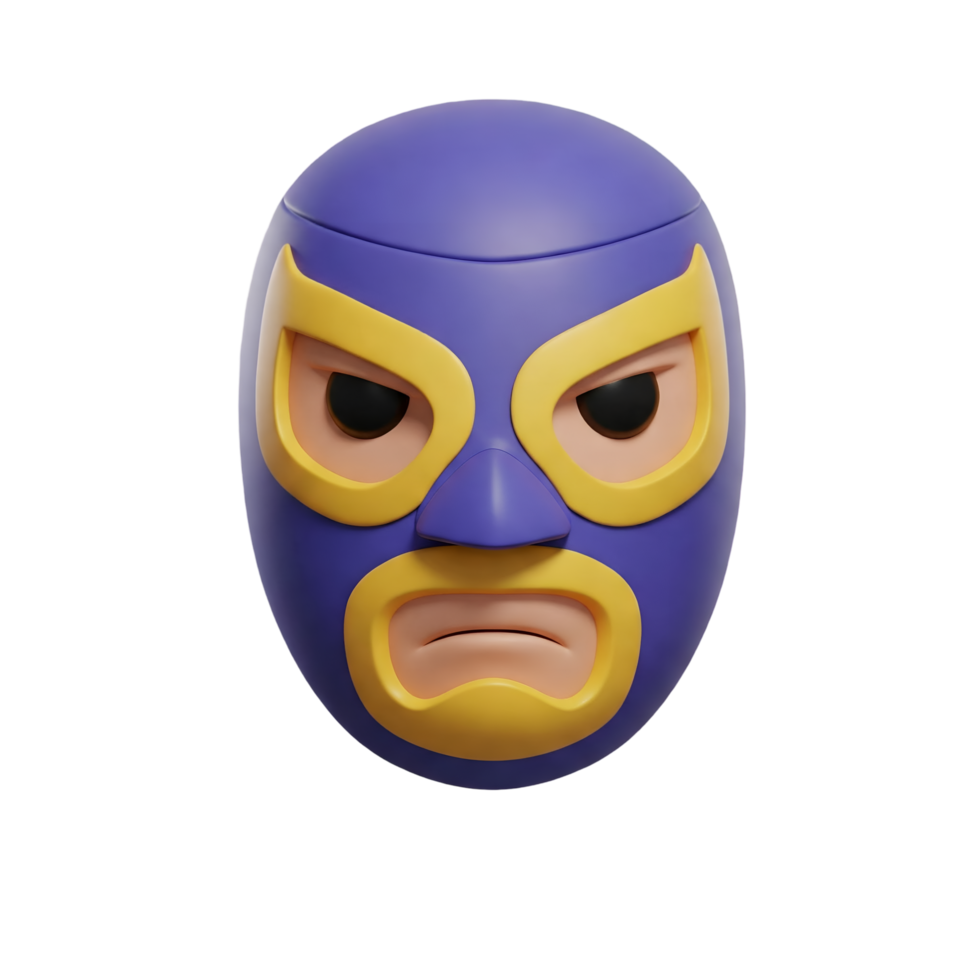 Masked Wrestler 3D Render png
