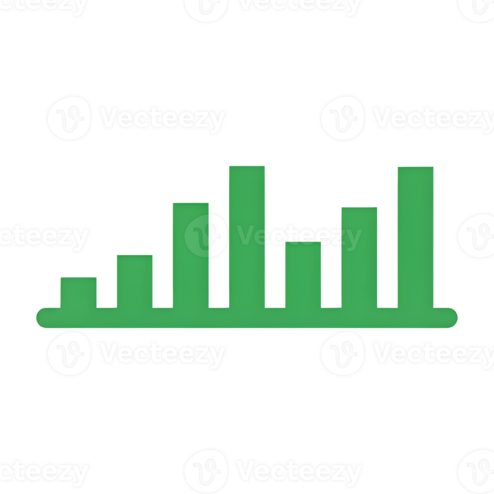 Green Bar Graph Showing Incremental Growth Pattern png