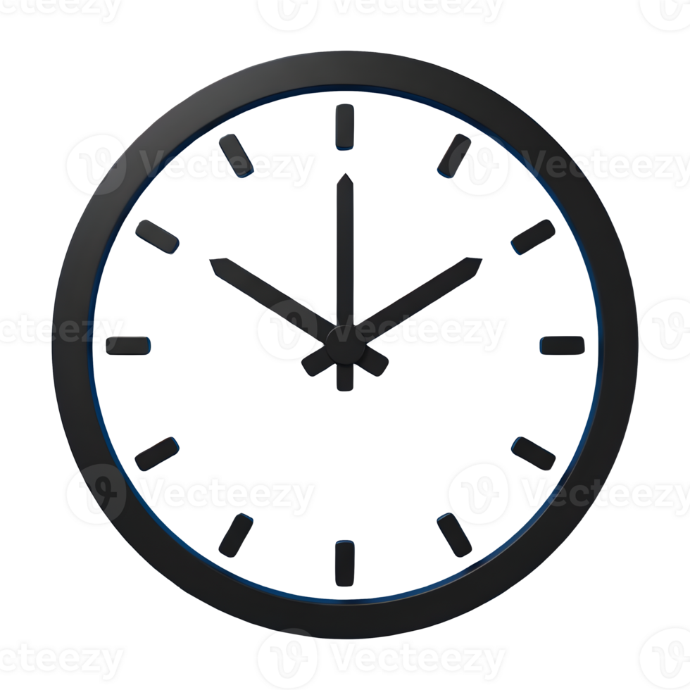 The Silent Tick of a Midnight Black Clock png