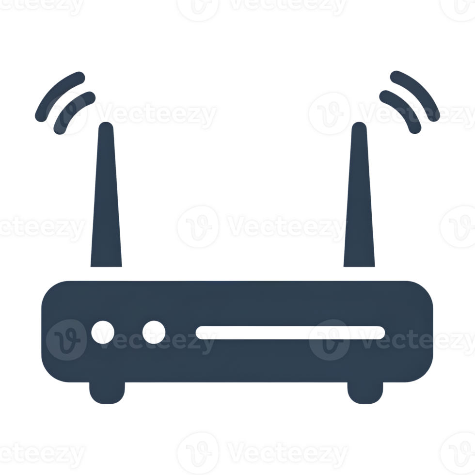 High-Speed Wireless Network Router Connection Icon png