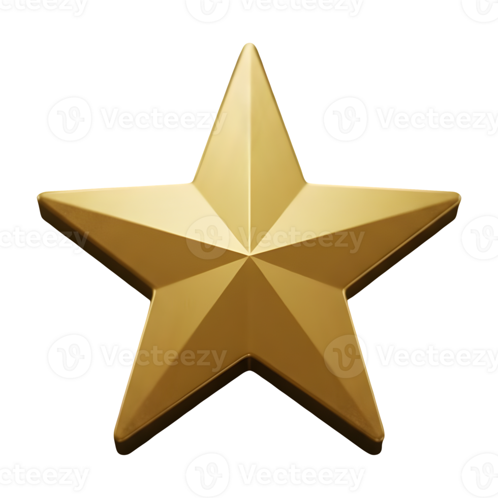 A Golden Five-Pointed Star of Excellence and Achievement. png
