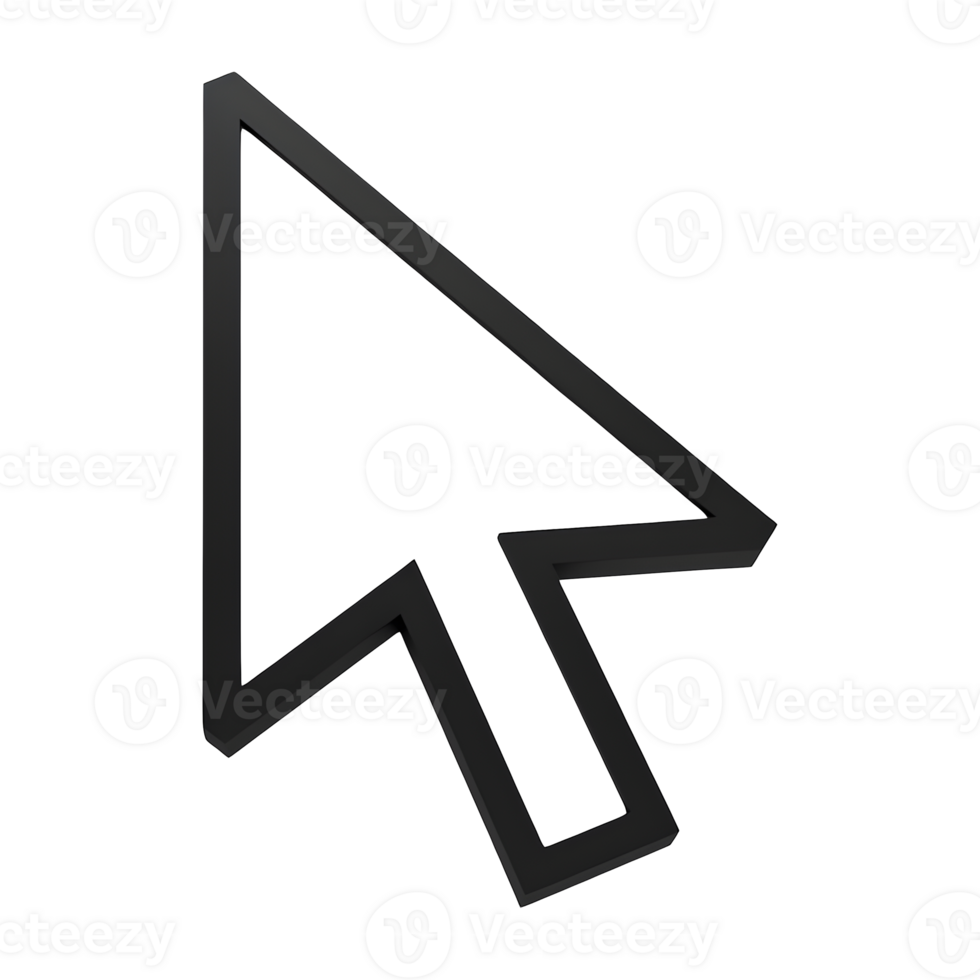 Sleek Black Cursor Navigate Your Digital World png