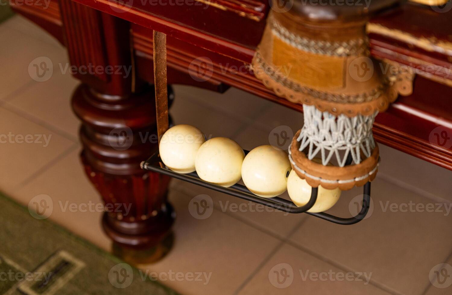 snooker ball in the rail under the table snooker photo