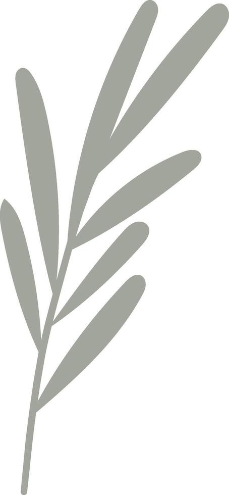 Leaf tropical, healthy product, healthy life element, cartoon style, vector