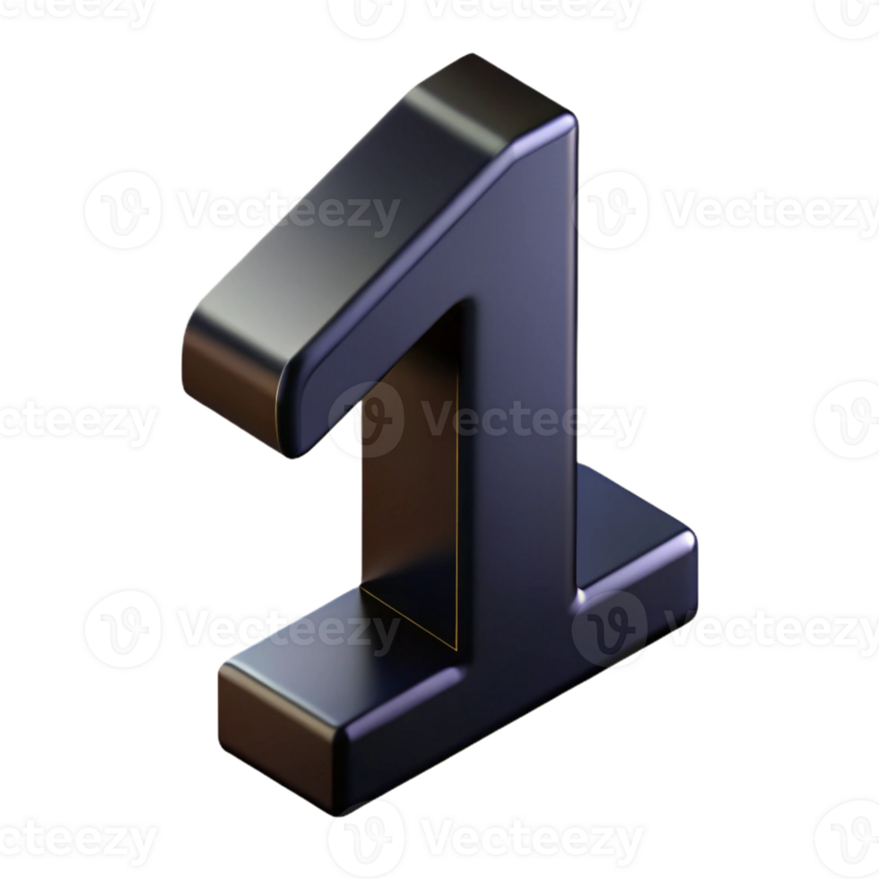 wonderful unforgettable Minimal isometric number with crisp edges and a black color with Scalable Design. png