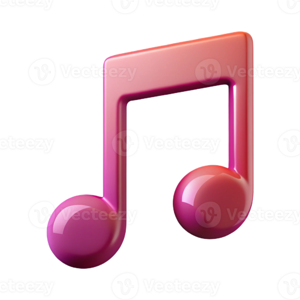 timeless mid-century Clean lines forming a music note. Flat color, sharp edges. with Scalable Design. 8K png