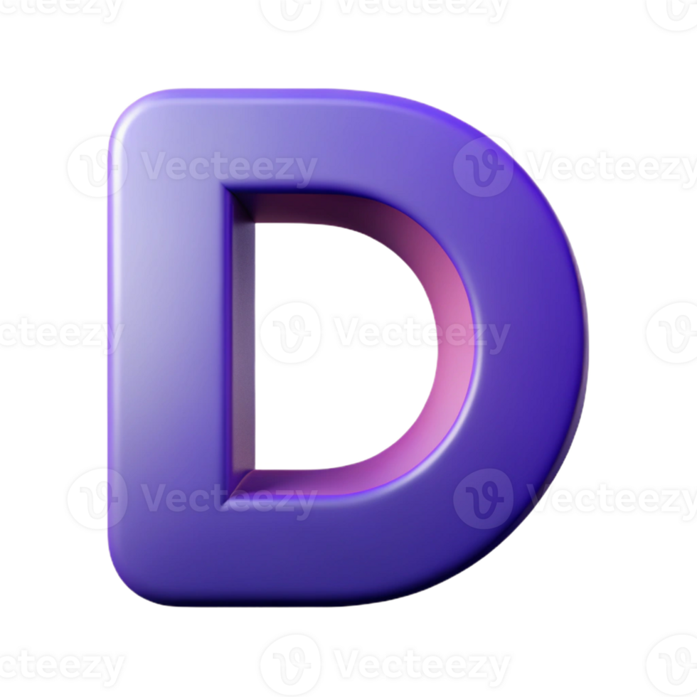 sumptuous nostalgic nordic Symmetrical D formed from a circle and a rectangle. Flat color, clean lines with Scalable Design. detailed png