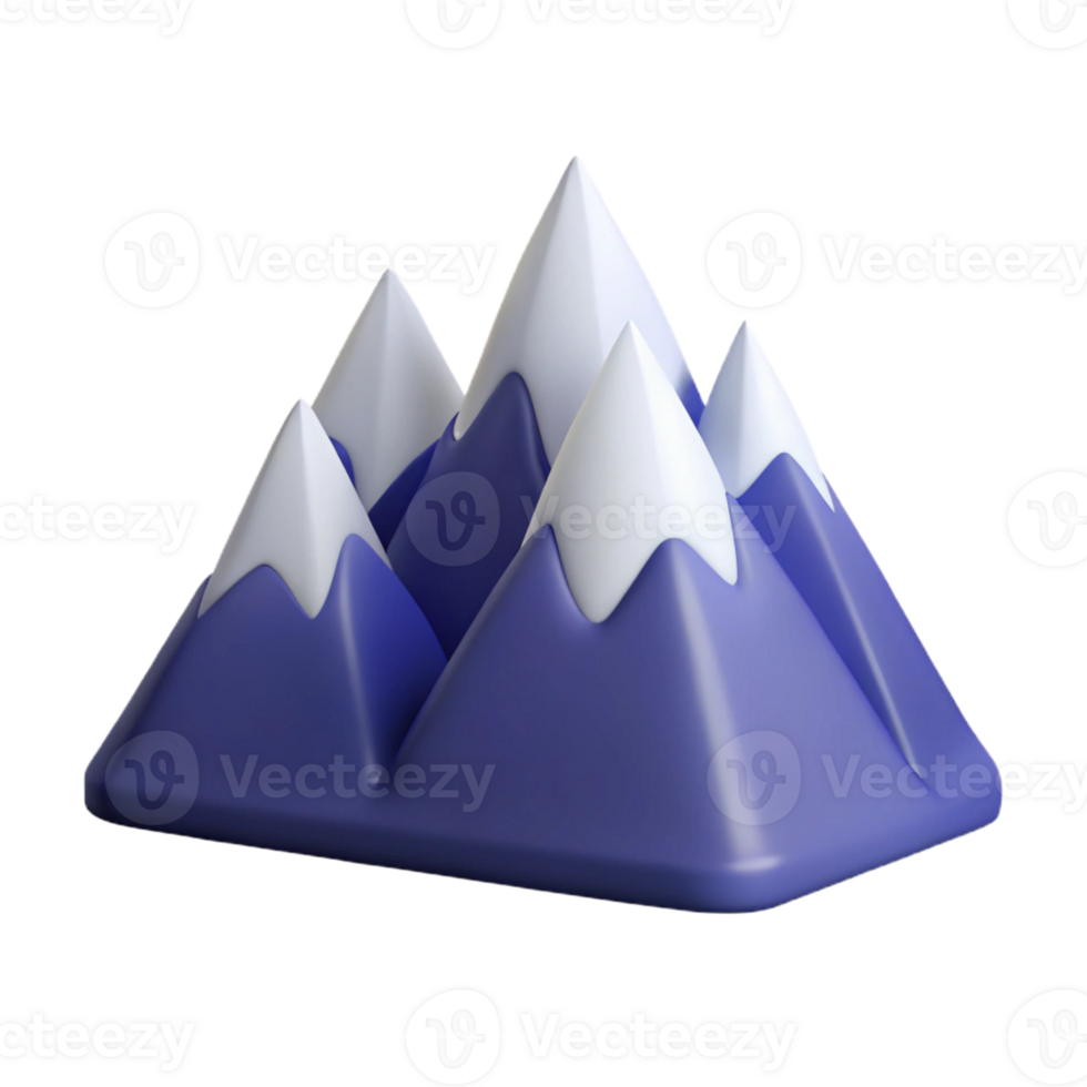 whimsical wonderful Clean lines, minimal design of a mountain range. Flat color with Scalable Design. premium png