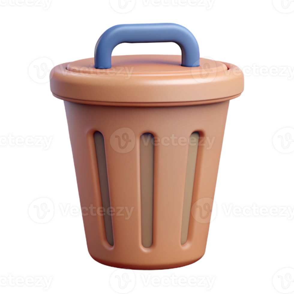 memorable surreal Pictogram of a trash can. Flat color, scalable, minimal with Scalable Design. professional png