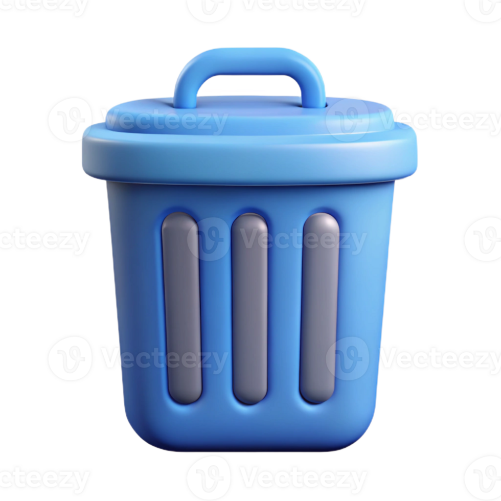 timeless impressionist Trash can icon. Clean lines, minimal design, flat color. with Scalable Design. top-tier png