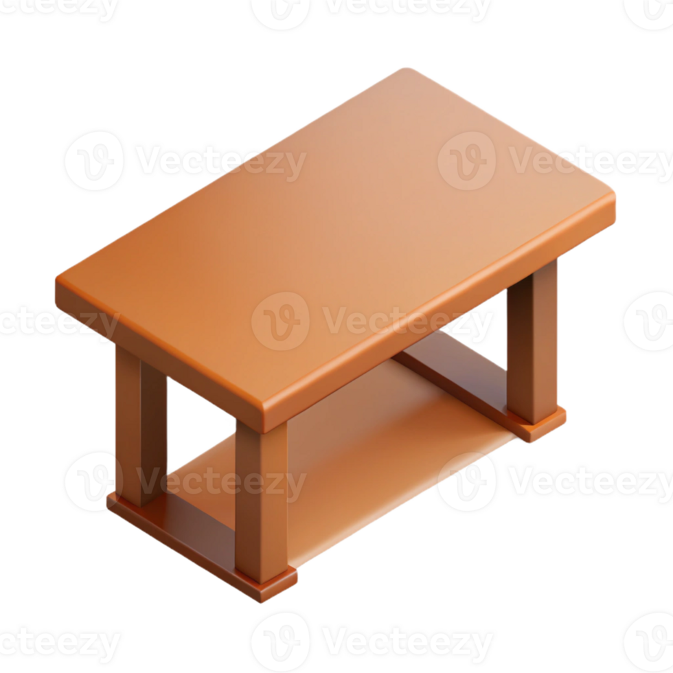 majestic melancholic geometric Minimal isometric table with single-weight stroke and brown color with Scalable Design. high quality png
