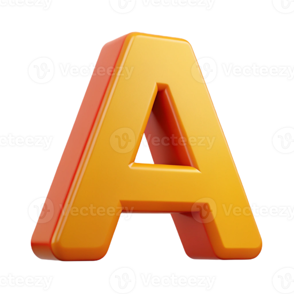 romantic radiant Letter A in a simple sans-serif font. Geometric, flat color, with Scalable Design. genuine png