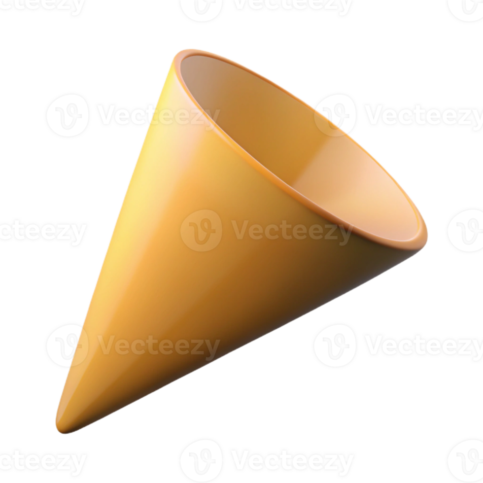 romantic sumptuous Geometric, scalable design of a cone. Single-weight stroke, flat color with Scalable Design. sharp png