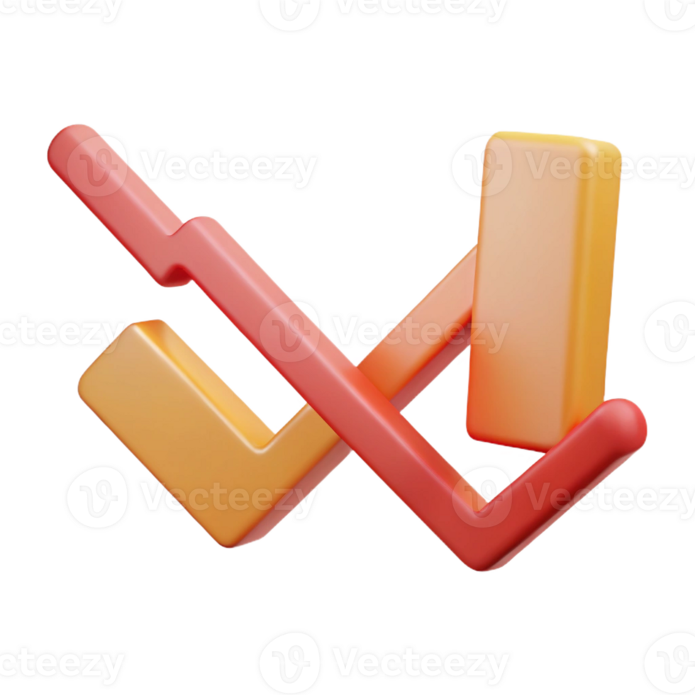 hypnotic creative Downward trending arrow chart with two data points. Crisp edges, minimal, with Scalable Design. ultra HD png