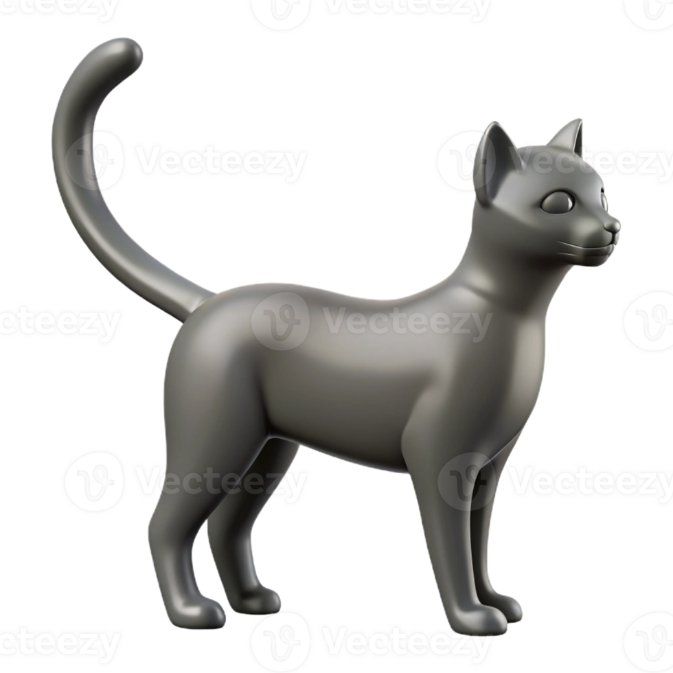 majestic acclaimed Silhouette of a playing cat. Clean lines, with Scalable Design. png