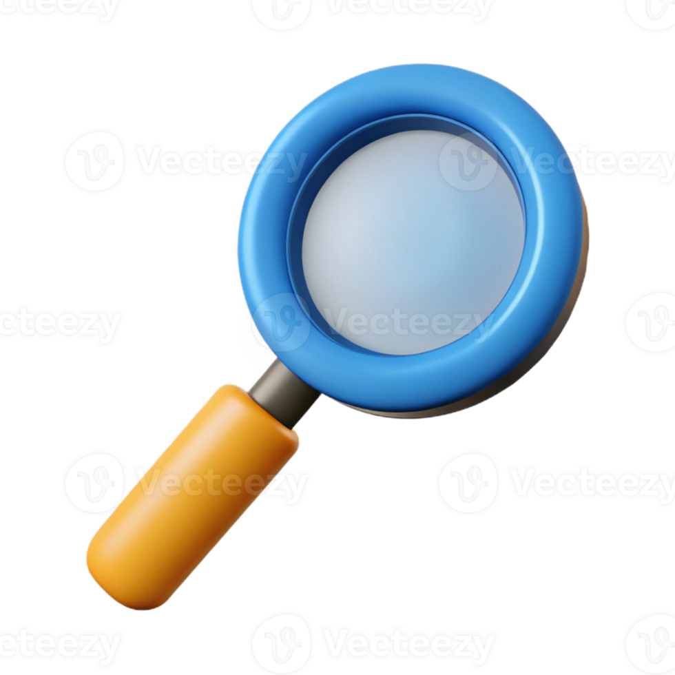 striking classic Magnifying glass. Crisp edges, single-weight stroke, flat color with Scalable Design. luxury png