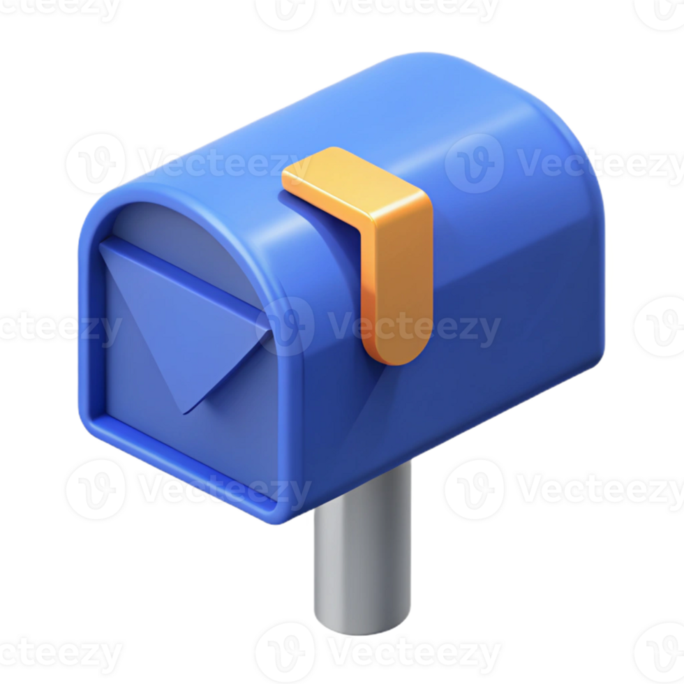 joyful impressive Isometric mailbox. Minimal, crisp edges, flat color. with Scalable Design. professional png
